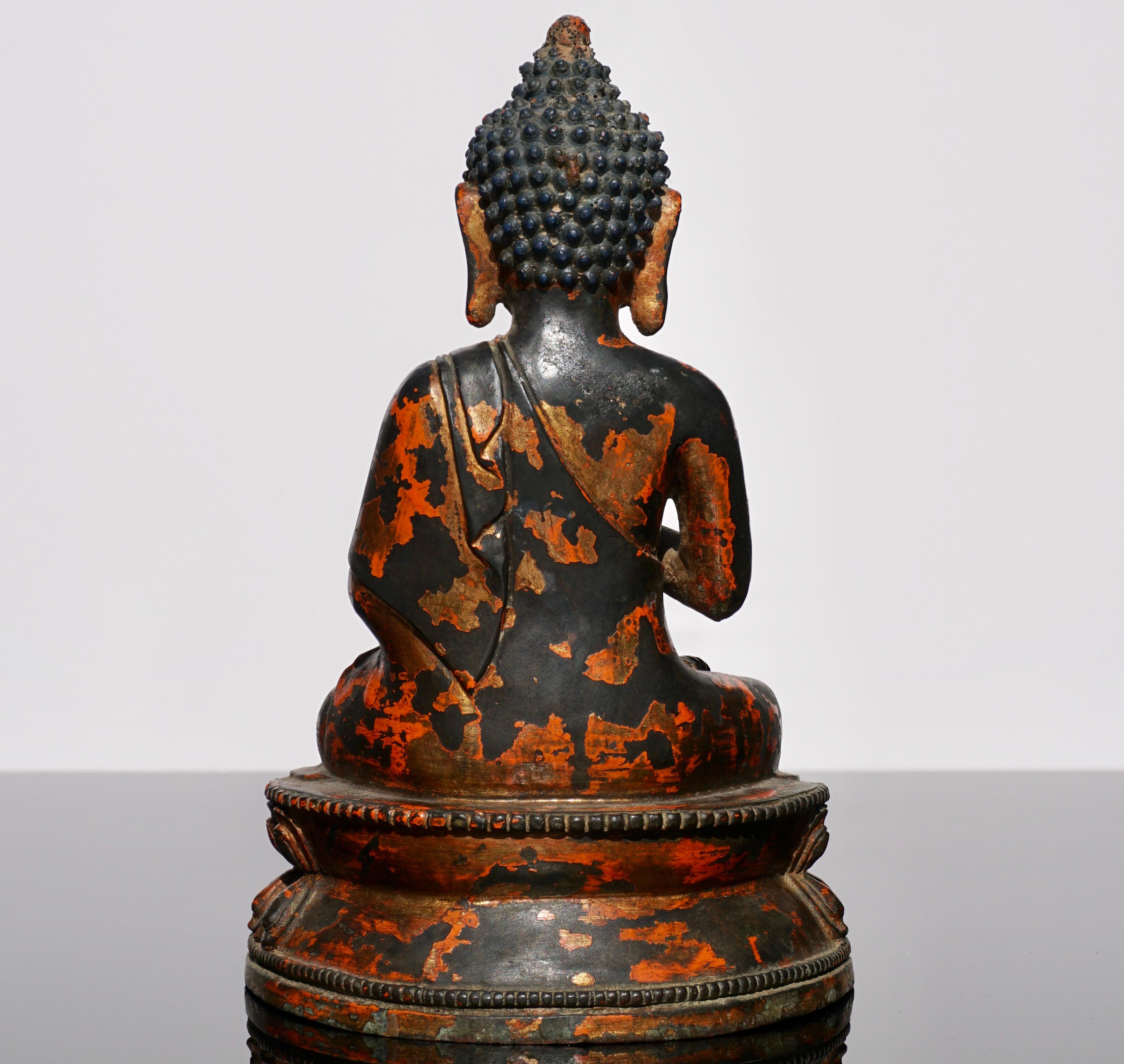 Ming 18th Century Shakyamuni Bronze Buddha Statue