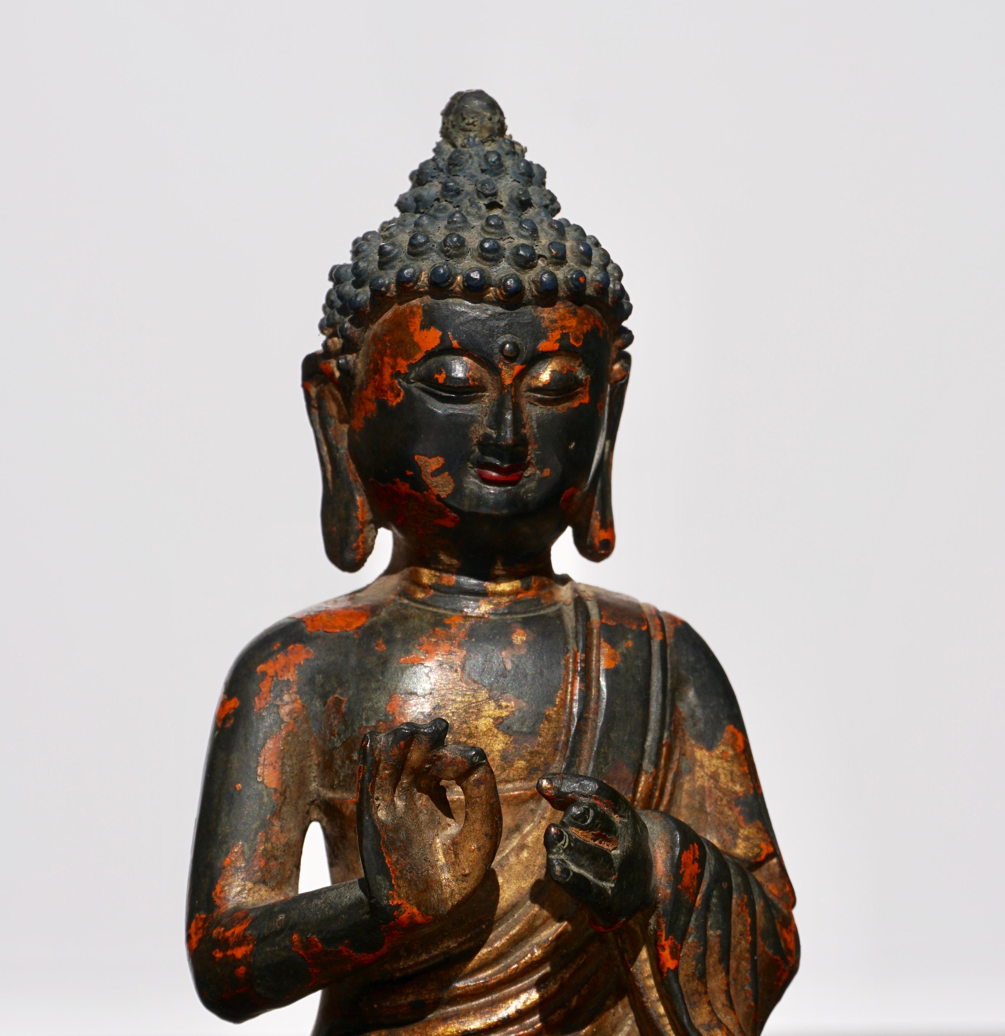 Tibetan 18th Century Shakyamuni Bronze Buddha Statue