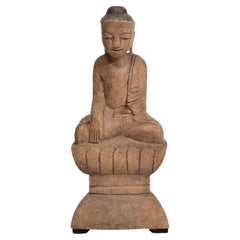 18th Century, Shan, Antique Burmese Wooden Seated Buddha 18th Century, Shan, Antique Burmese Wooden Seated Buddha