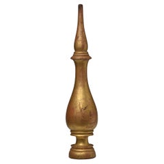 18th Century, Shan, Antique Burmese Wooden Top of Buddha Head with Stand