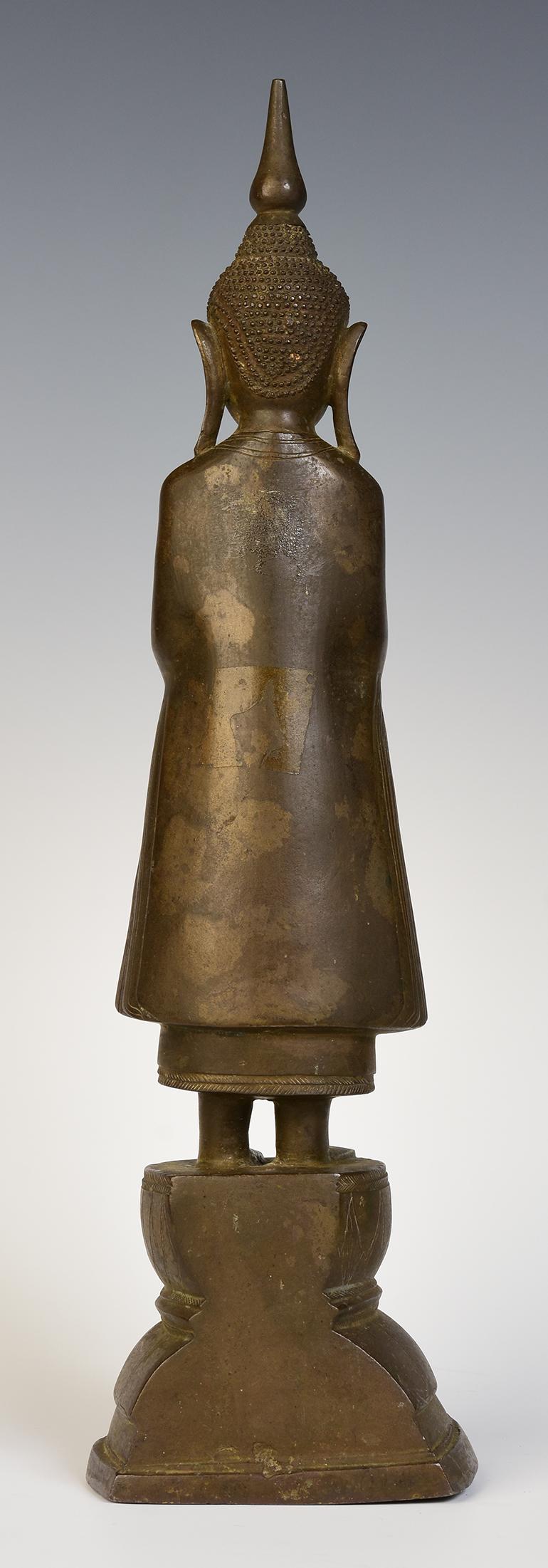 18th Century, Shan, Rare Antique Burmese Bronze Standing Buddha 3