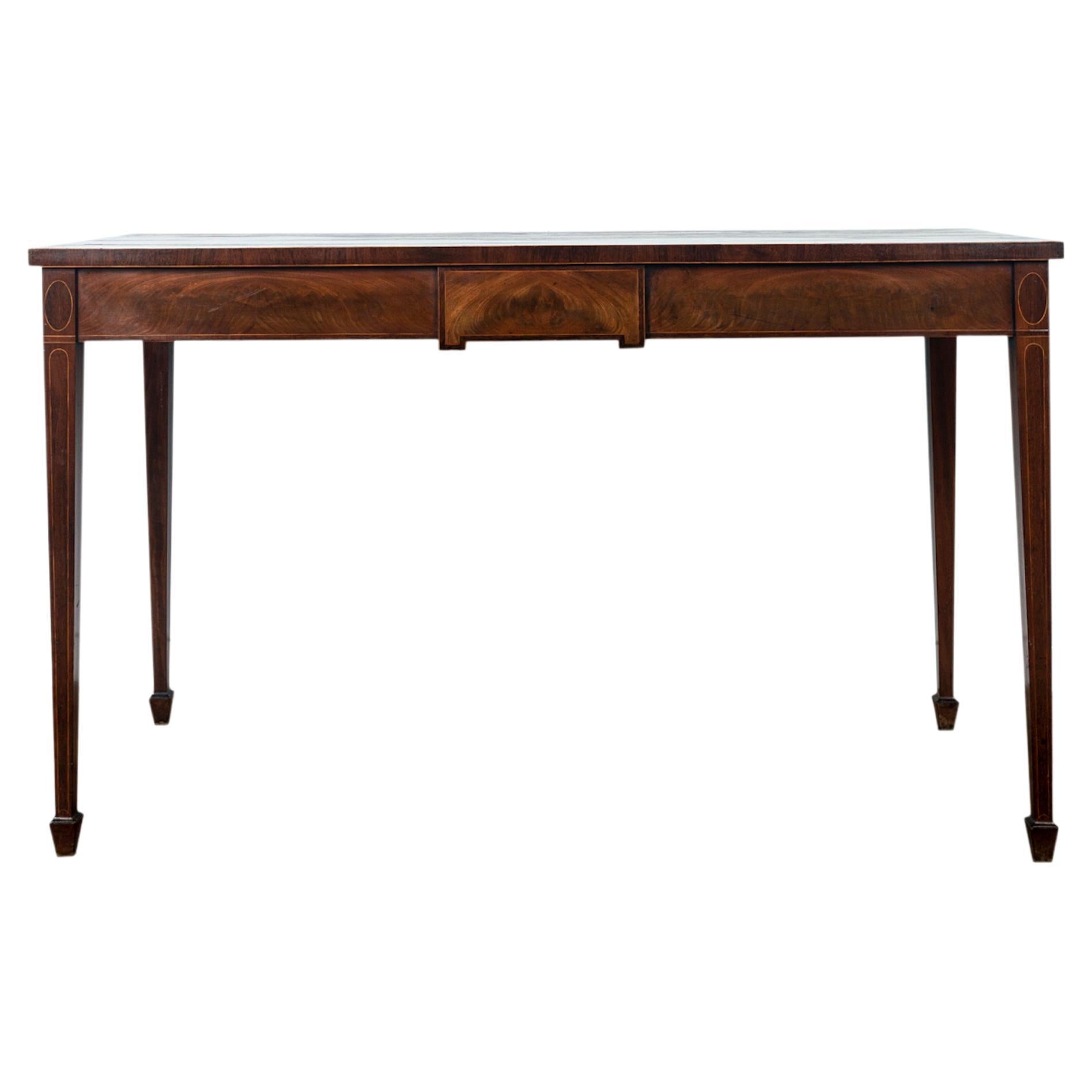 18th Century, Sheraton George III Mahogany and Rosewood Serving Table For Sale