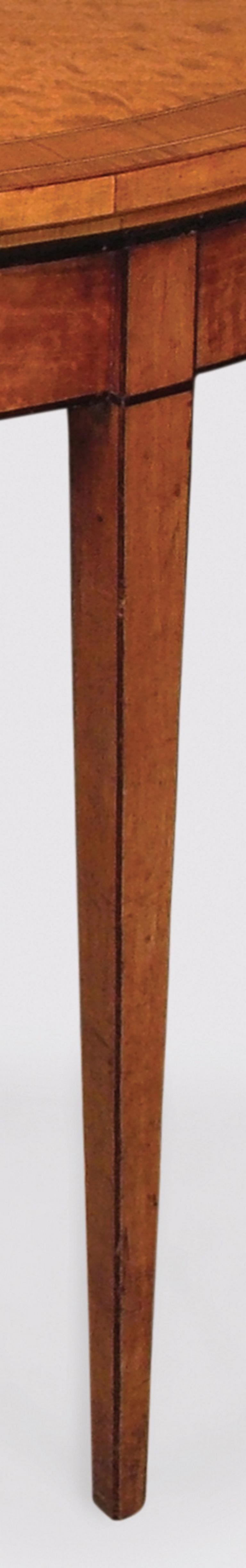 Poli Table à cartes en bois de citronnier d'époque Sheraton du 18ème siècle en vente