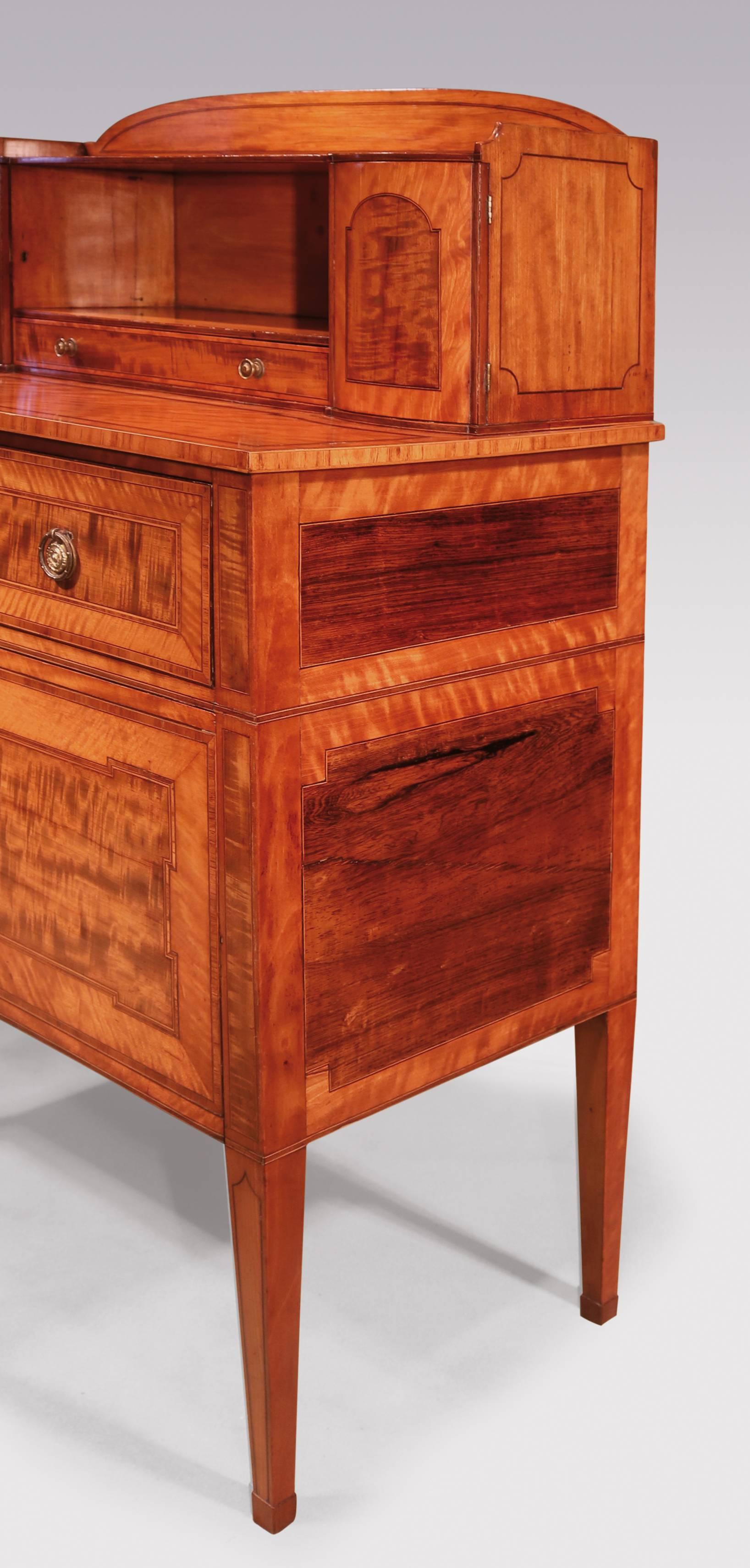18th Century Sheraton Satinwood 'Bonheur du Jour' In Good Condition For Sale In London, GB