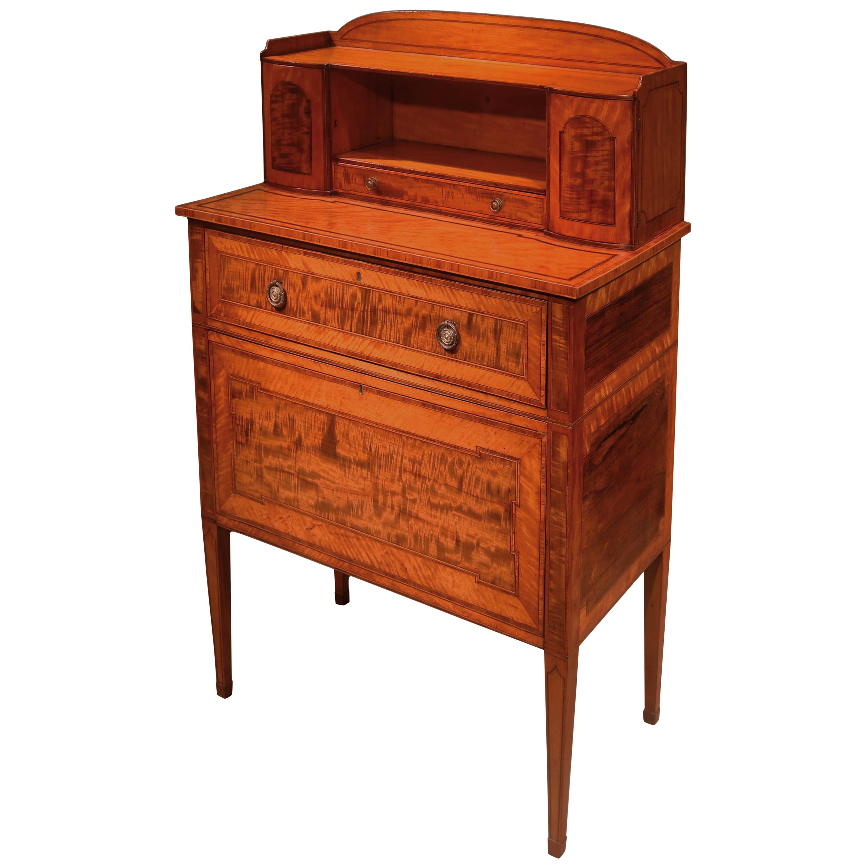 18th Century Sheraton Satinwood 'Bonheur du Jour' For Sale