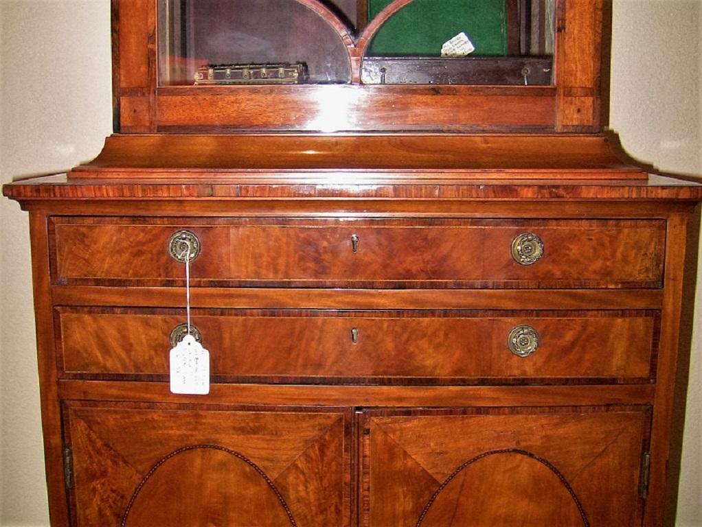 Hand-Crafted 18C Irish Sheraton Satinwood Display Cabinet For Sale