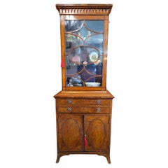 Antique 18C Irish Sheraton Satinwood Display Cabinet
