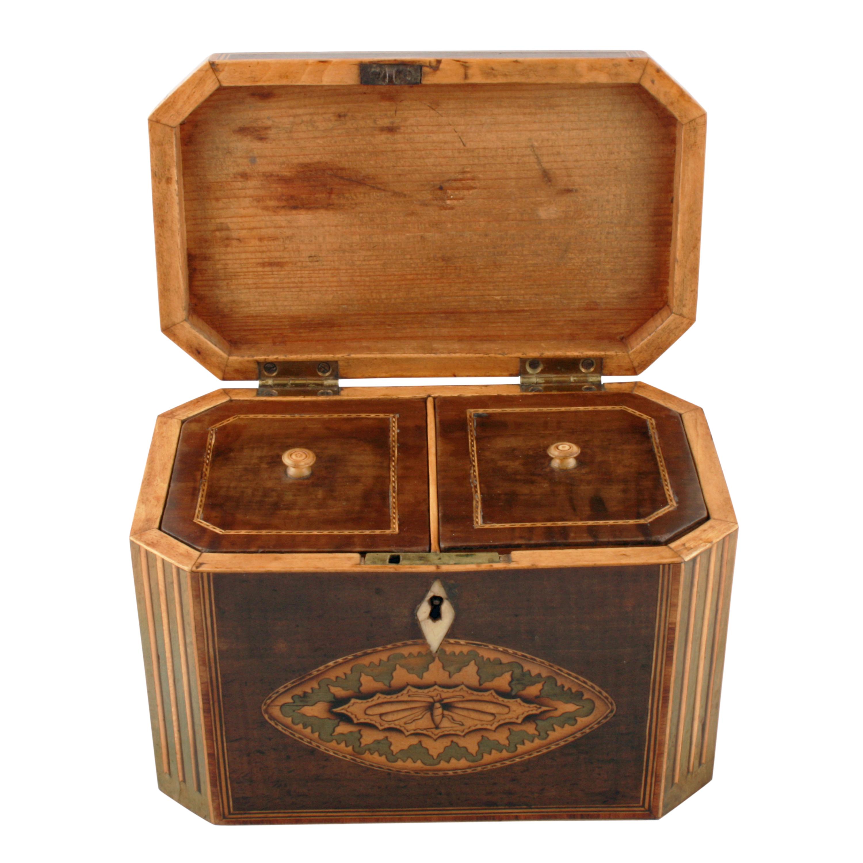 18th Century Sheraton Tea Caddy In Good Condition In Newcastle Upon Tyne, GB