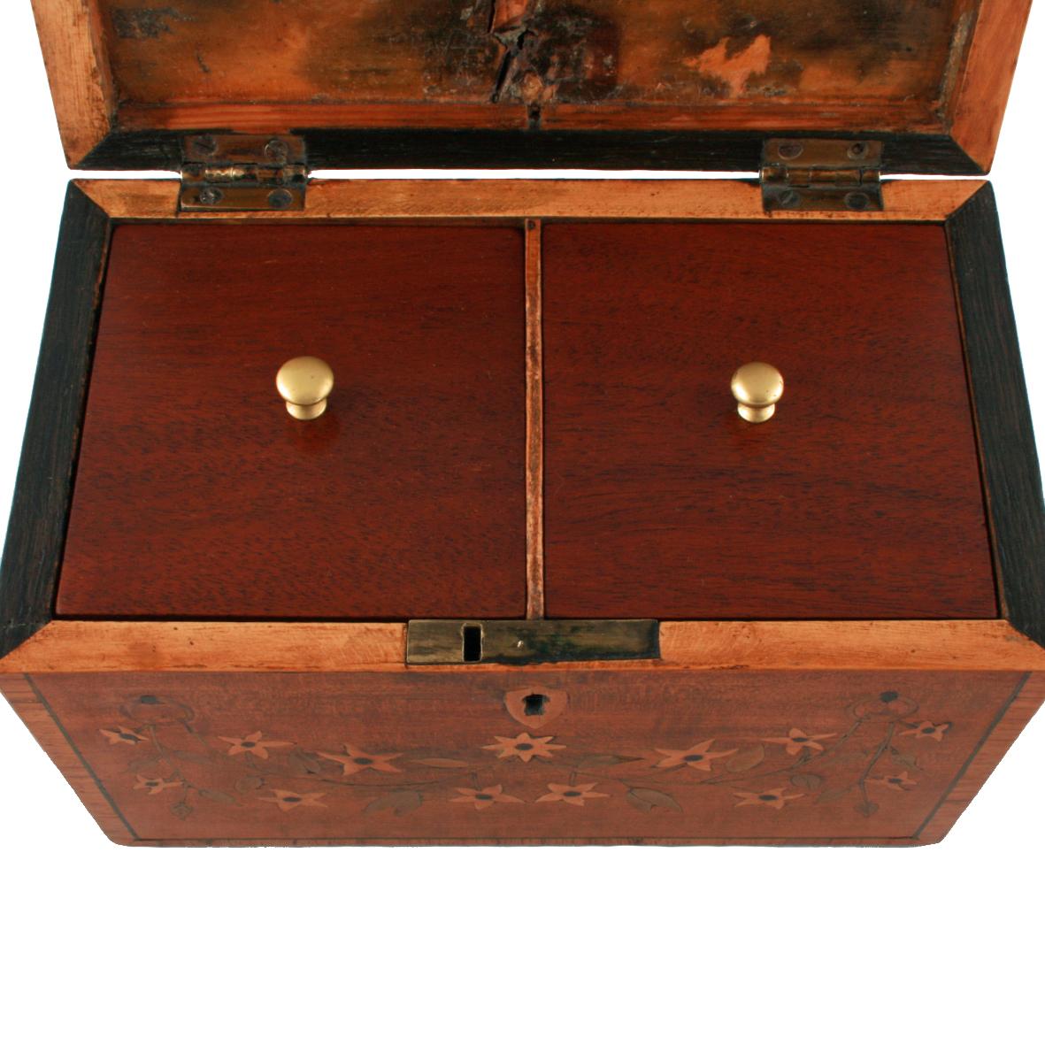 18th Century Sheraton Tea Caddy In Good Condition For Sale In Newcastle Upon Tyne, GB