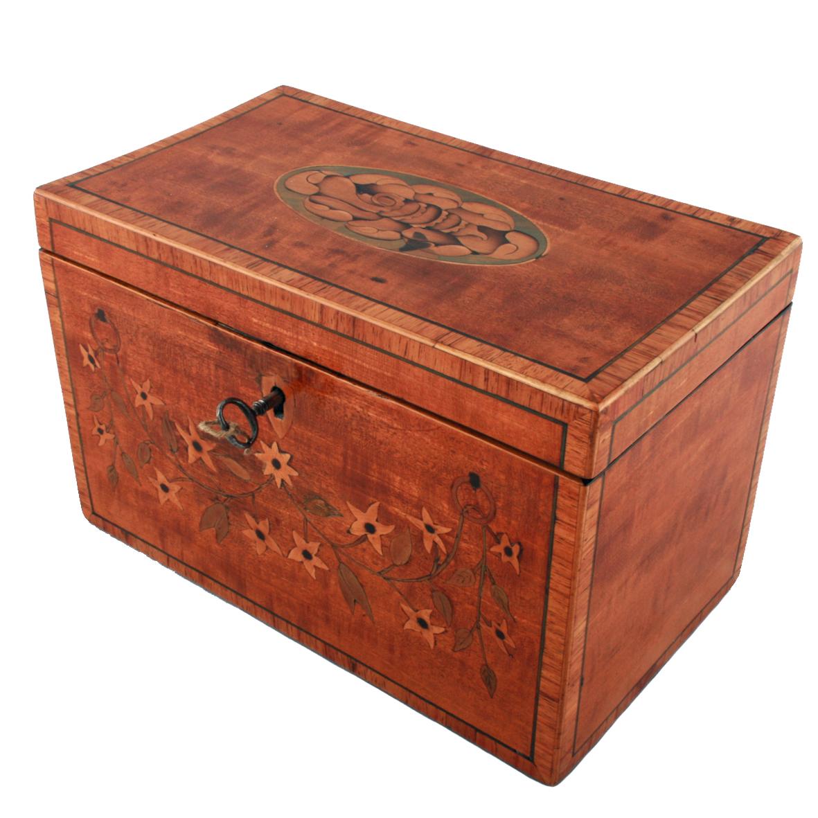 18th Century Sheraton Tea Caddy For Sale