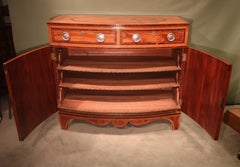 18th Century Sheraton Two Door Bow-Shaped Satinwood Cabinet