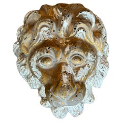 Sizilianische Rokoko-Löwenkopf-Skulptur aus dem 18. Jahrhundert