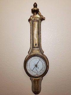 Antique French Louis XVI Period Signed Carcano Wall Barometer