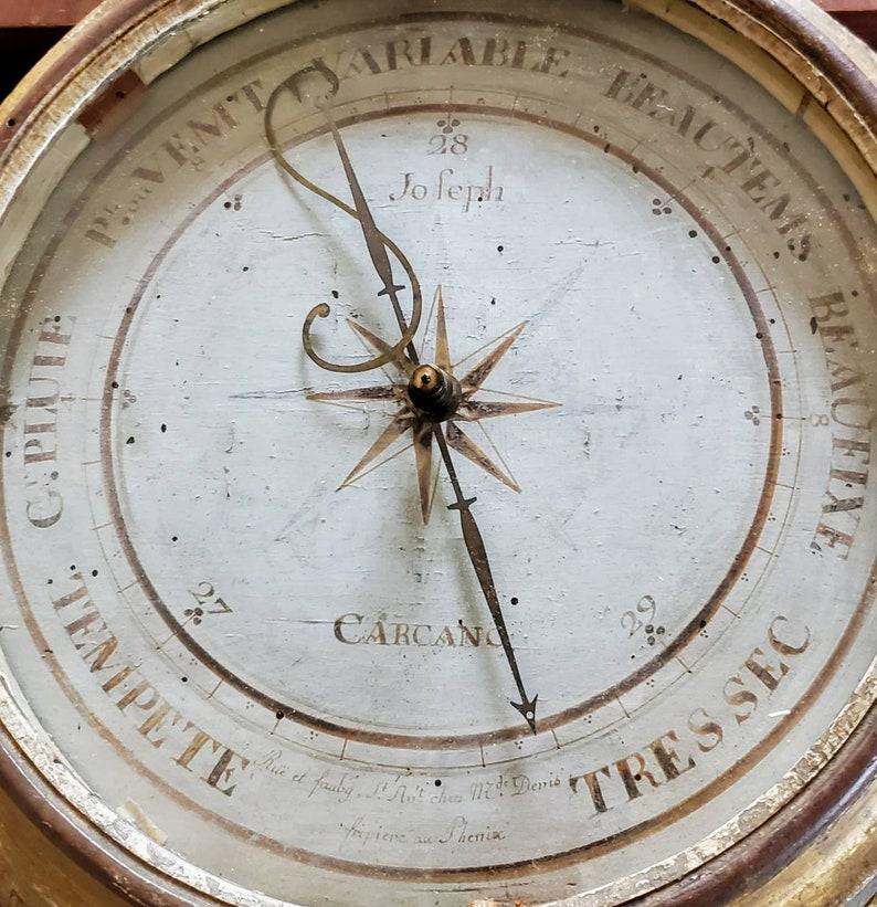 18th Century Antique French Louis XVI Period Signed Carcano Wall Barometer For Sale