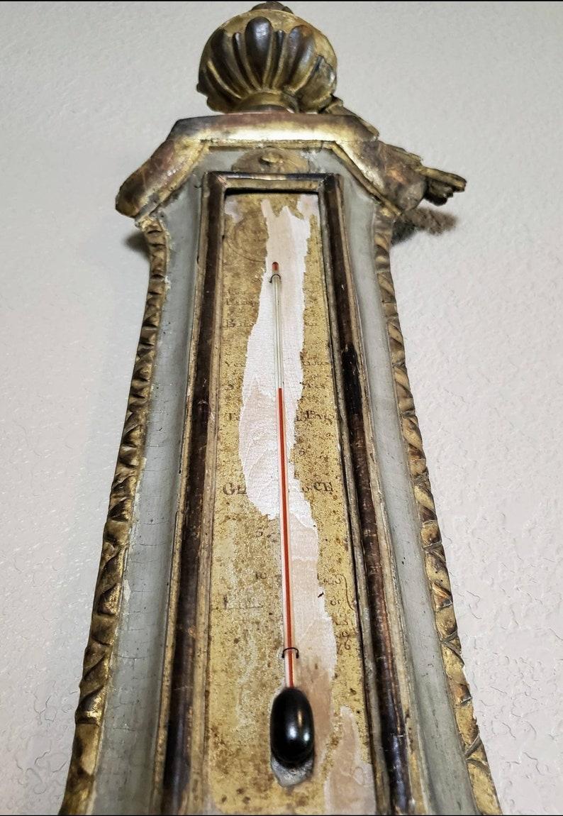 Antique French Louis XVI Period Signed Carcano Wall Barometer For Sale 1