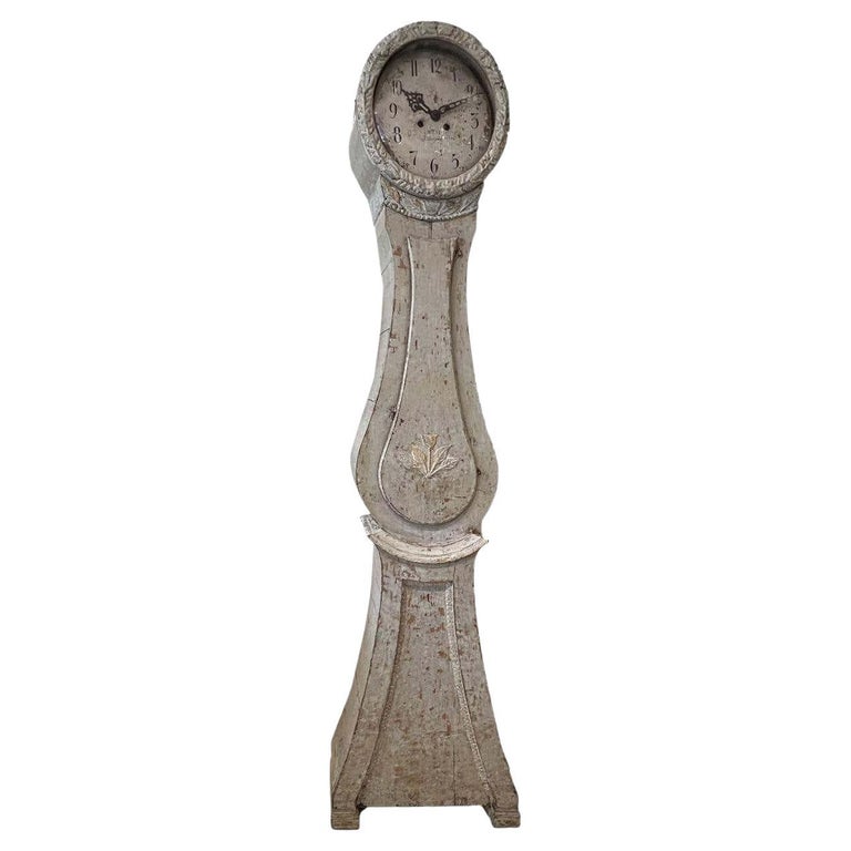 18th Century Signed Swedish Clock with Weights at 1stDibs