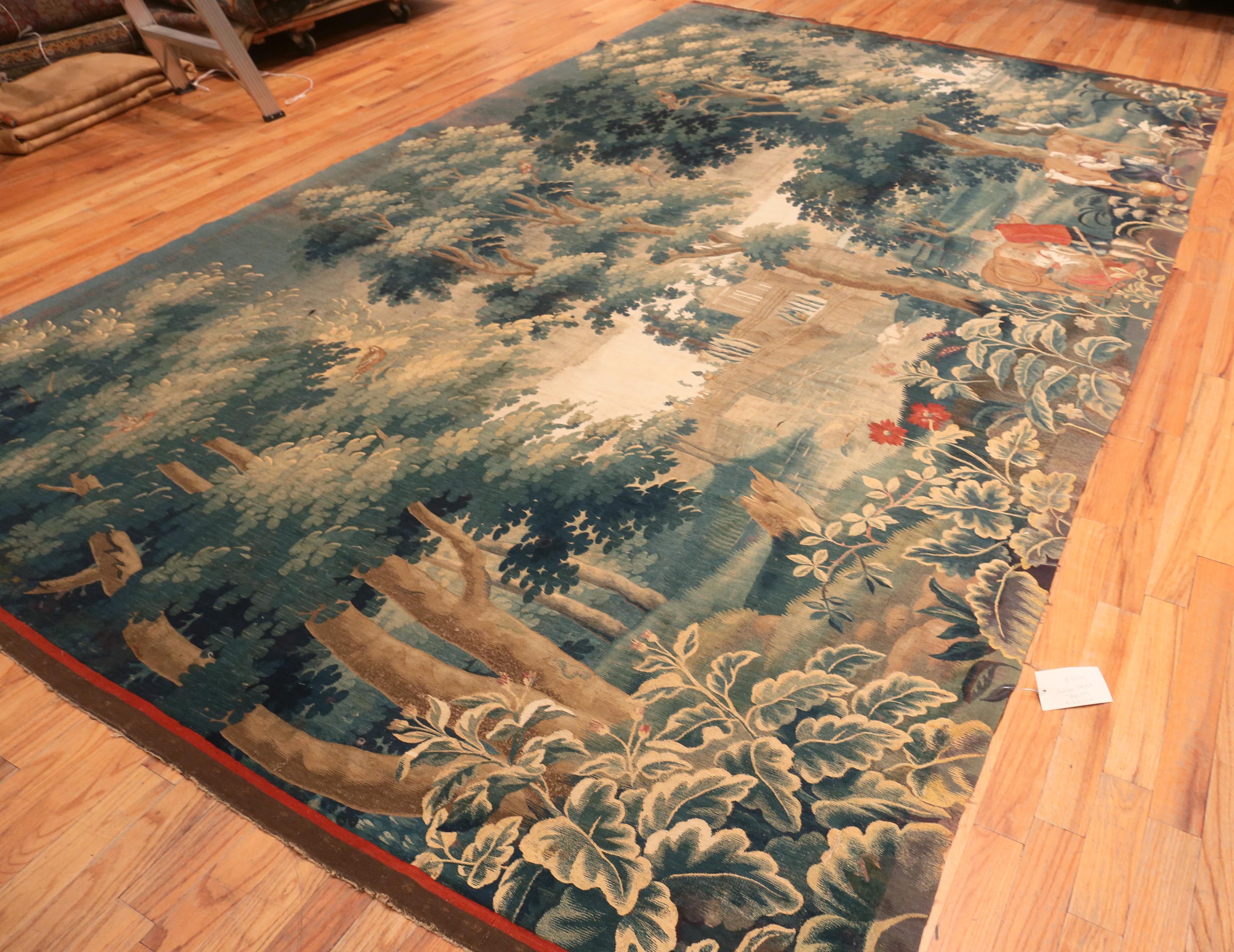 18th Century Silk And Wool Antique French Tapestry. 9 ft 1 in x 15 ft 2