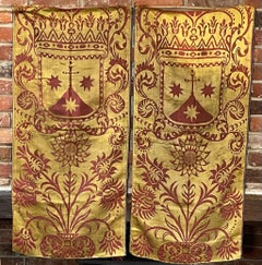 18th Century Silk Brocade Altar Frontals PAIR