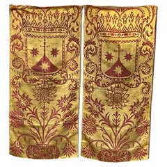 18th Century Silk Brocade Altar Frontals PAIR