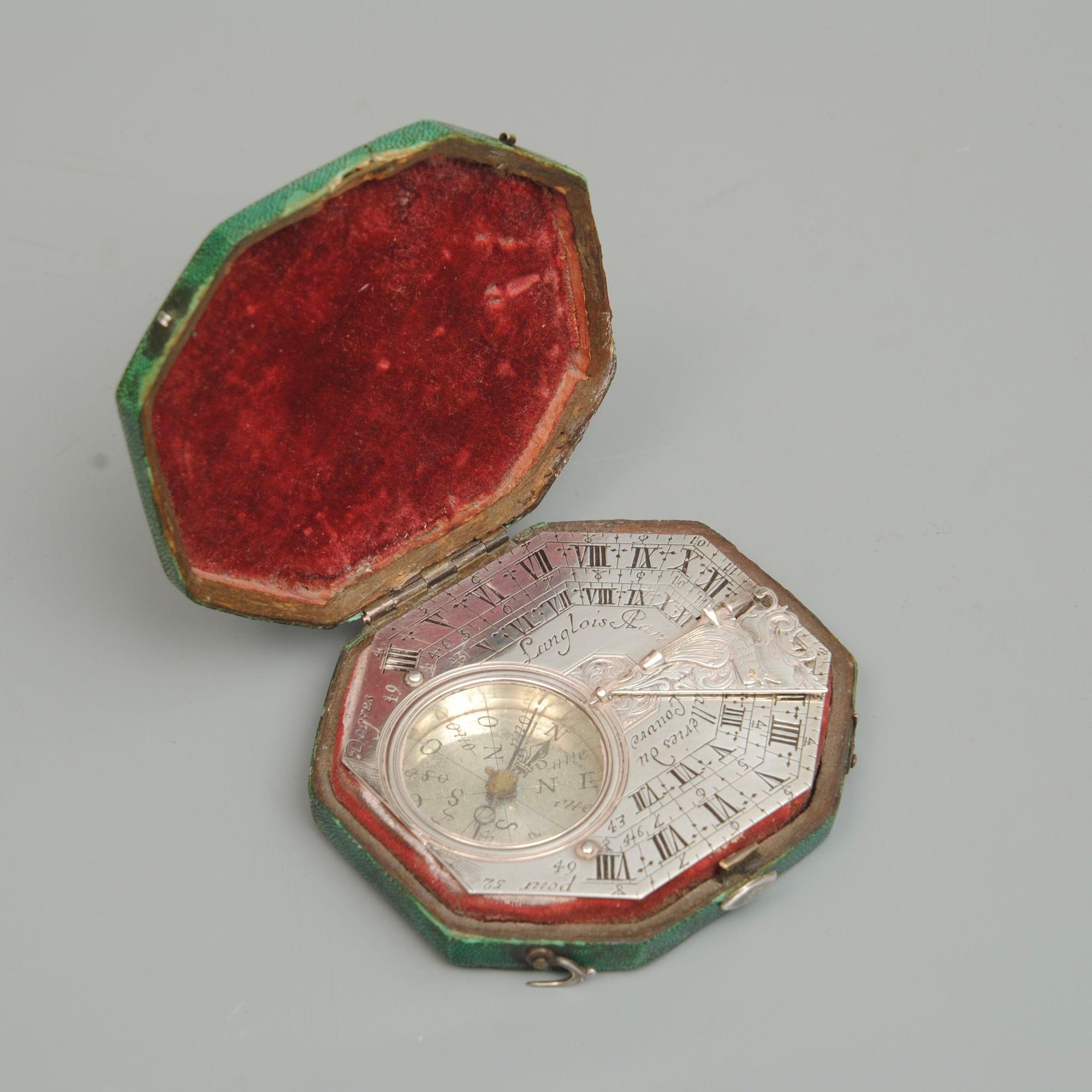 Esfera Butterfield Paris De Plata Del Siglo XVIII Por Langlois Paris Francés en venta