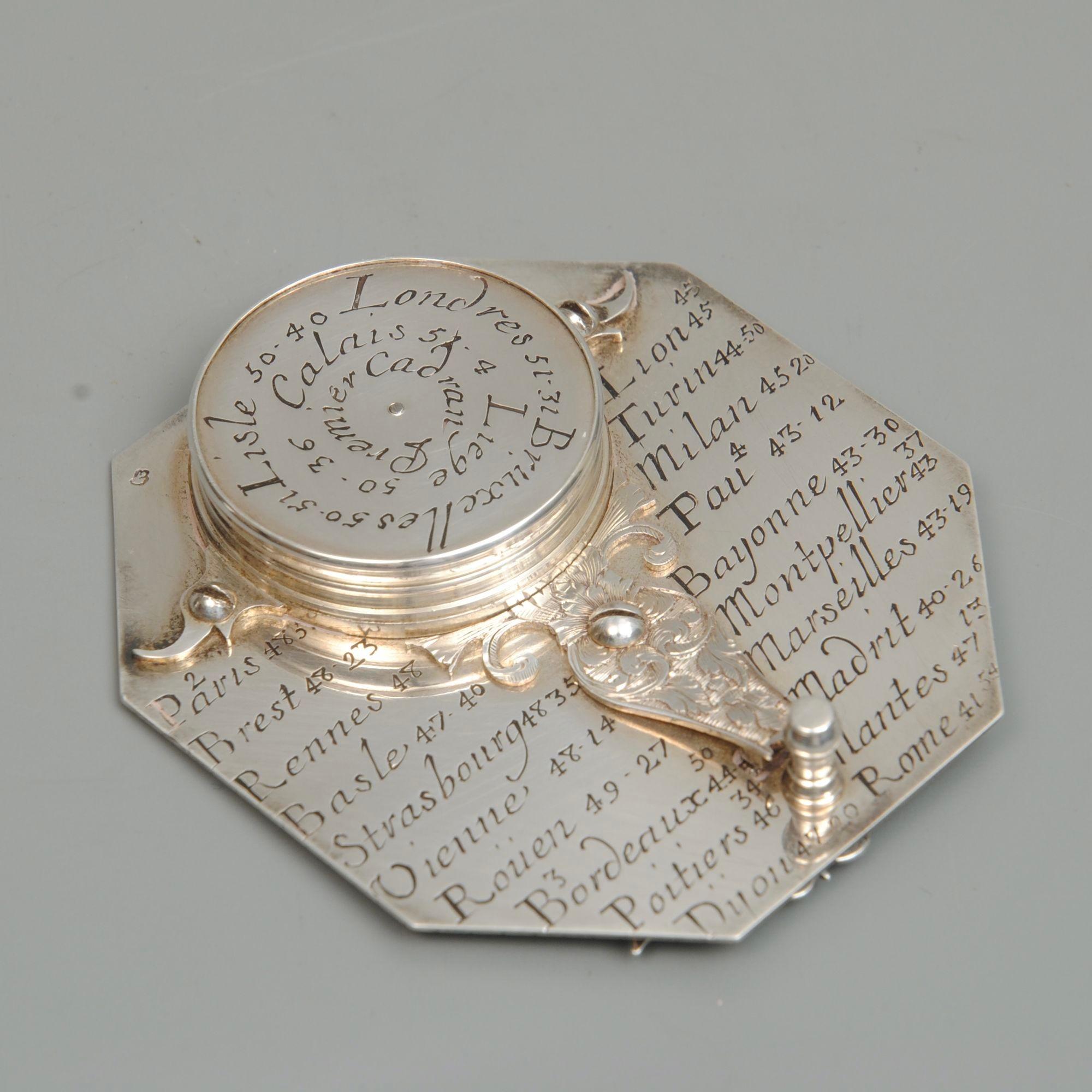 Esfera Butterfield Paris De Plata Del Siglo XVIII Por Langlois Paris siglo XVIII en venta