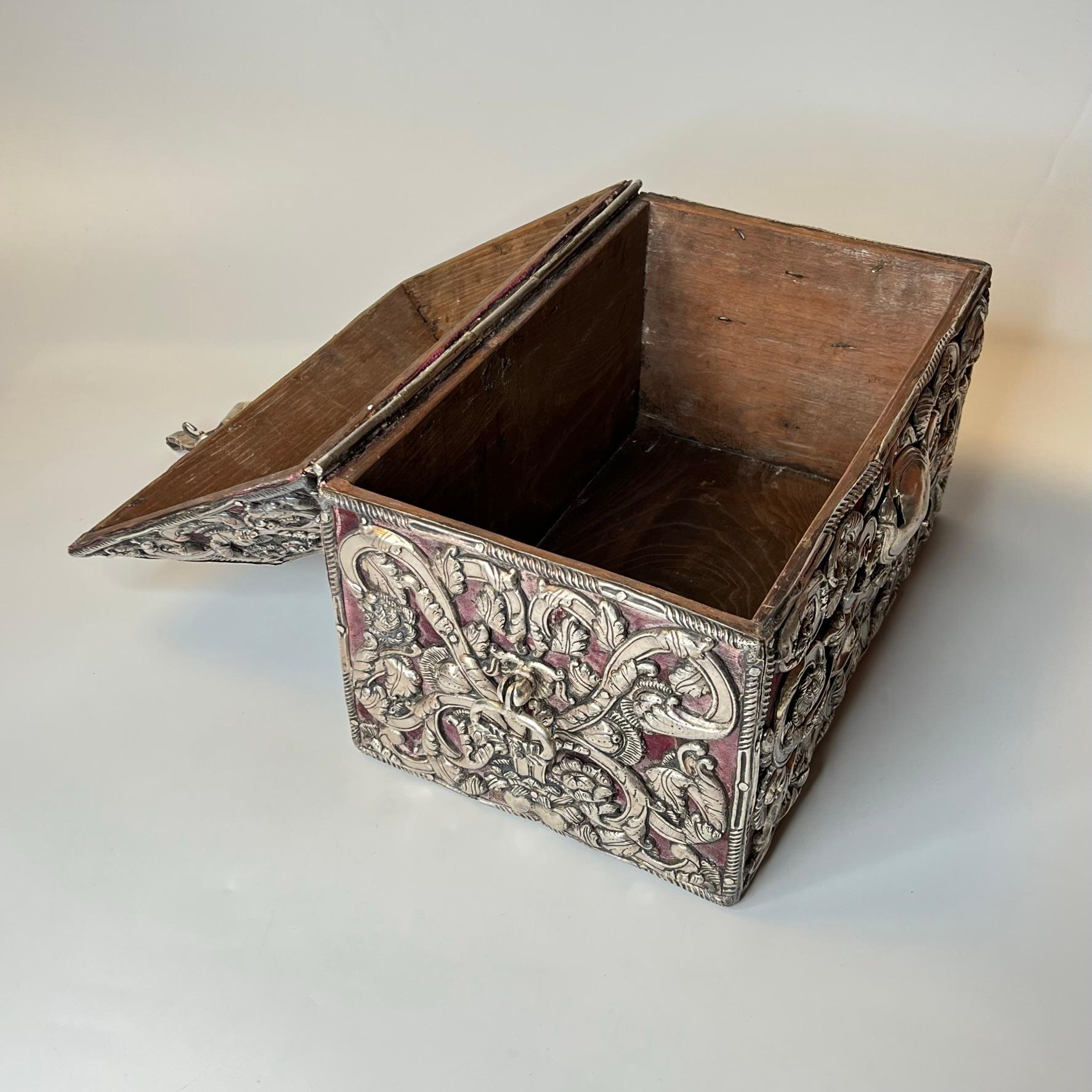 18th Century Silver Clad Box / Chest 5