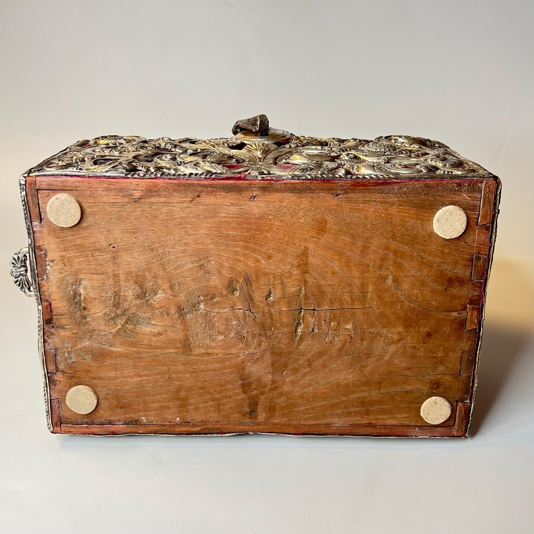 18th Century Silver Clad Box / Chest 12