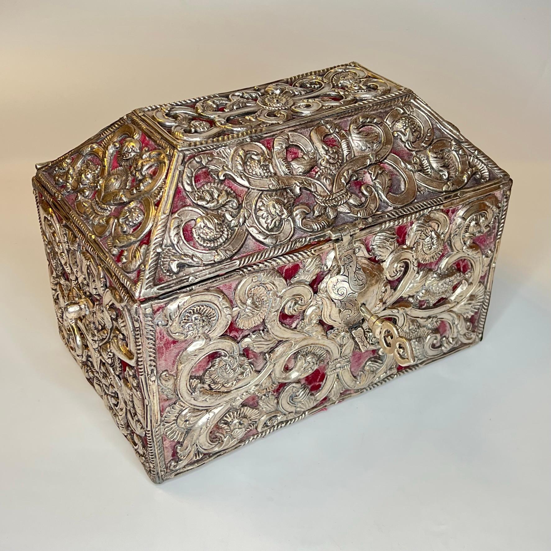 18th Century Silver Clad Box / Chest In Good Condition In New York, NY