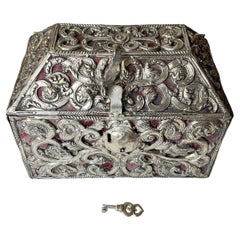 18th Century Silver Clad Box / Chest