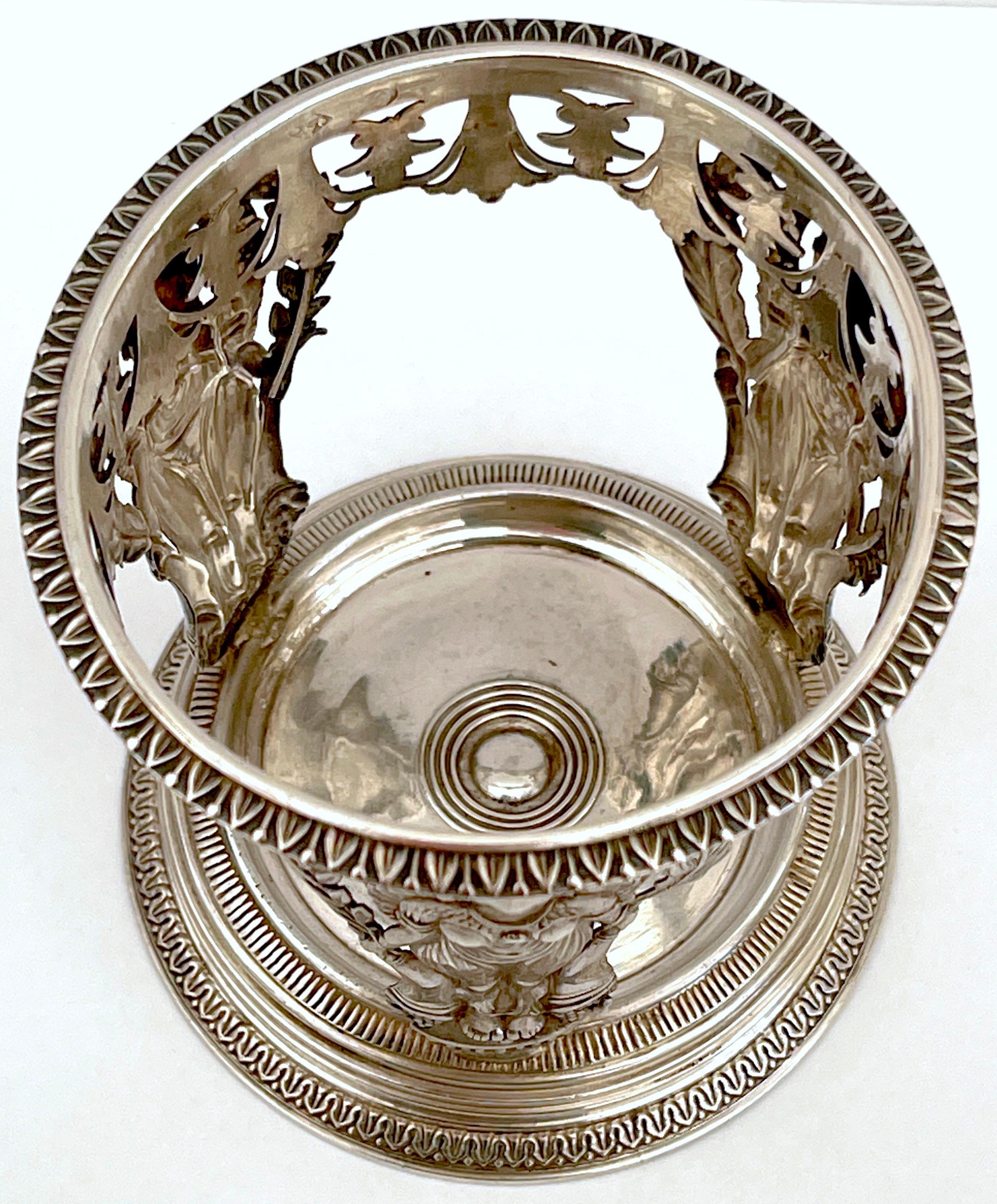 Vase aus Silber und kobaltfarbenem Glas aus dem 18. Jahrhundert, Französisch, 1. Republik, Paris 1798  im Angebot 3
