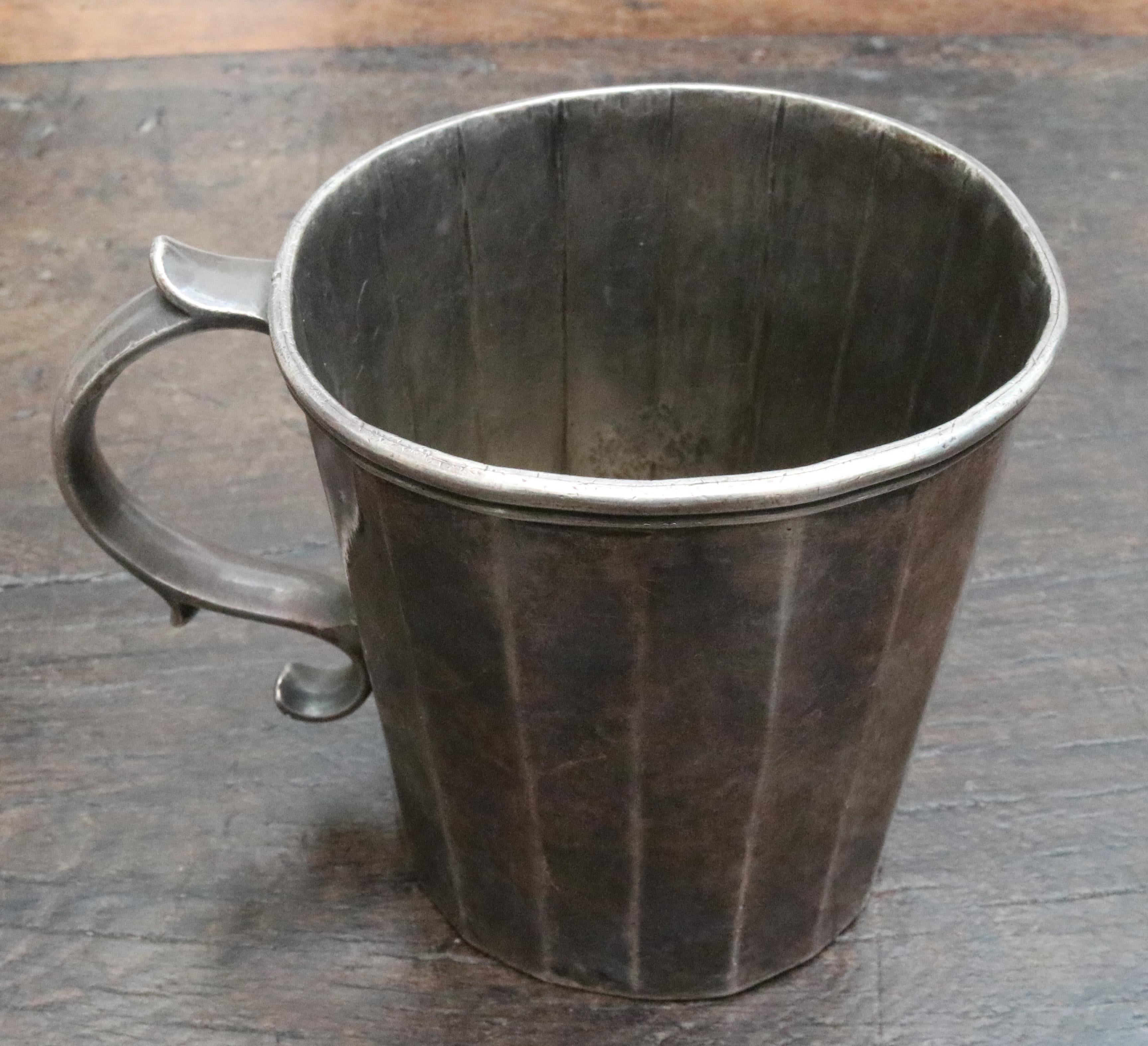 18th Century Silver Cup with Handle Possibly Bolivian 3
