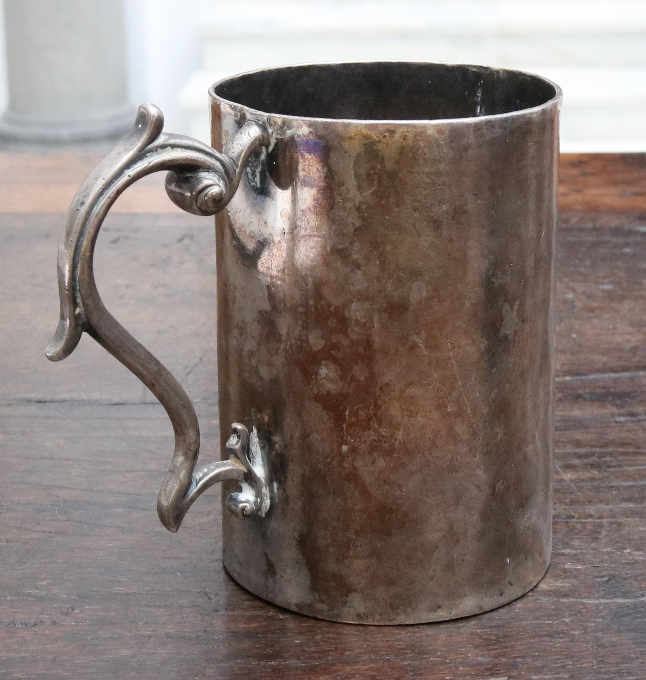 18th Century Silver Cup with Handle Possibly Bolivian 2