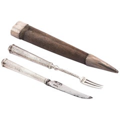 Silbergabel und Messer-Set aus dem 18. Jahrhundert