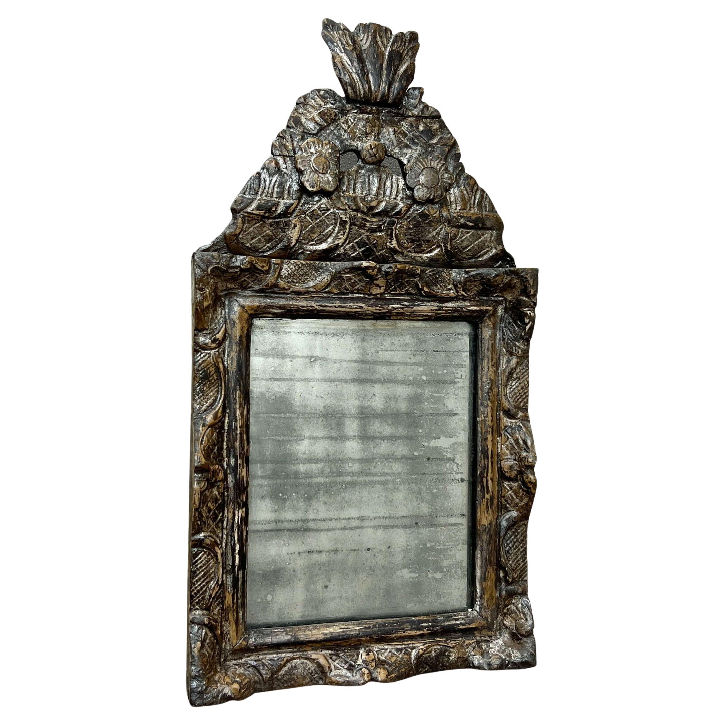 18th Century Silver Gilt Marriage Mirror