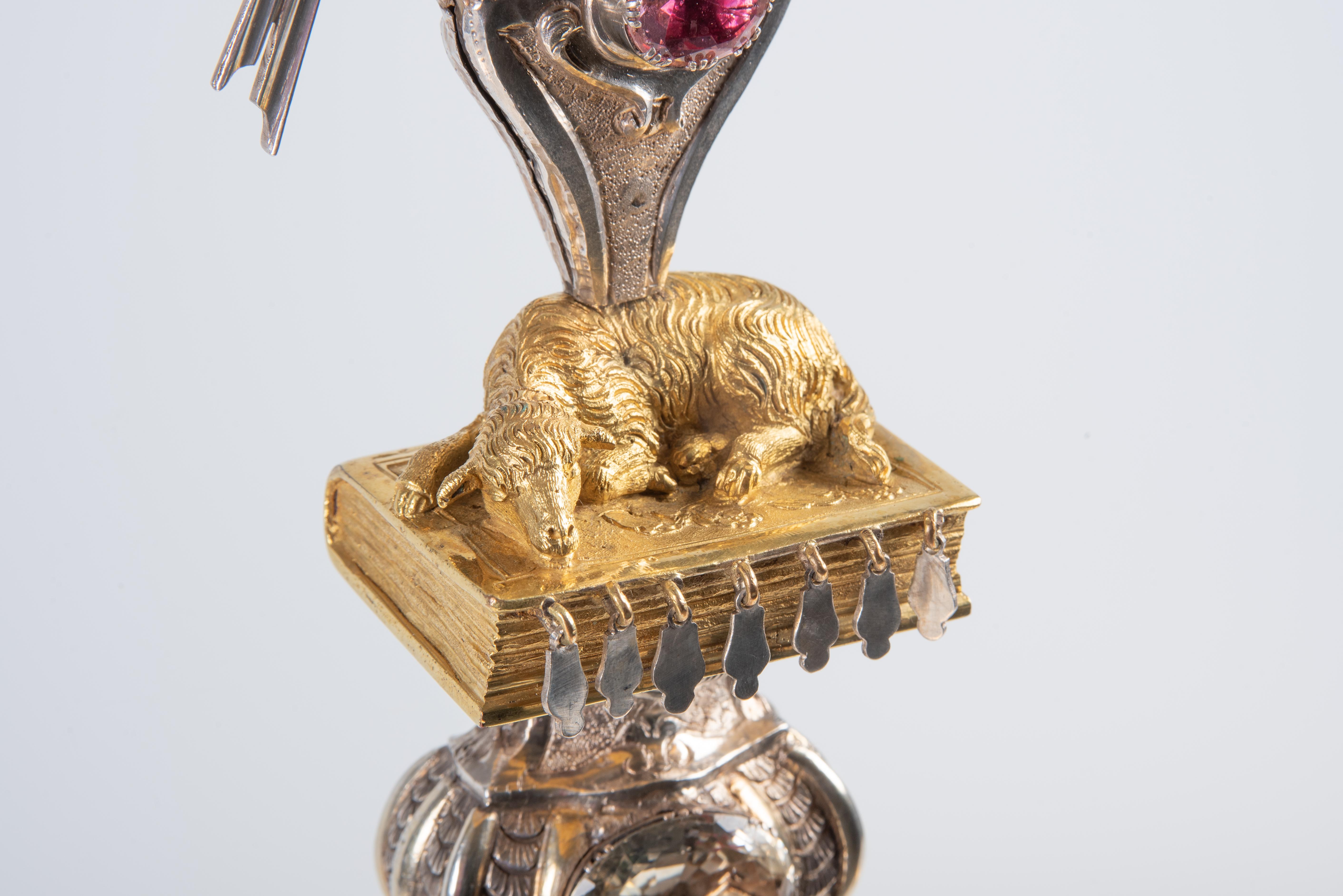 Neoclassico Ostensorio d'argento del XVIII secolo, 1797-1799 circa. Lüders neoclassico dorato di Augsburg in vendita