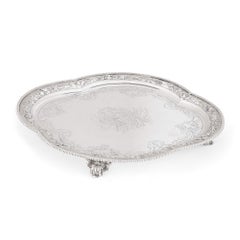 18th Century Silver Salver by Paul de Lamerie