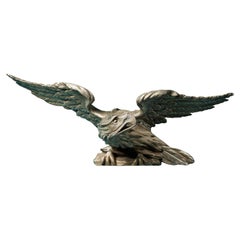 18th Century Silvered Eagle Carving