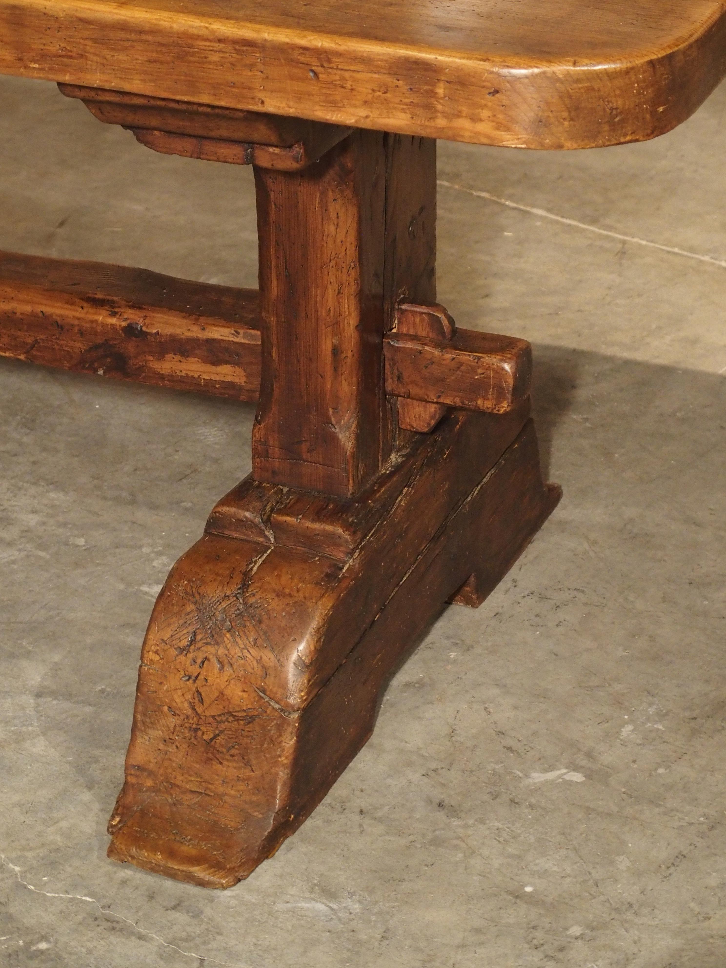 French 18th Century Single Plank Monastery Table from La Savoie, France