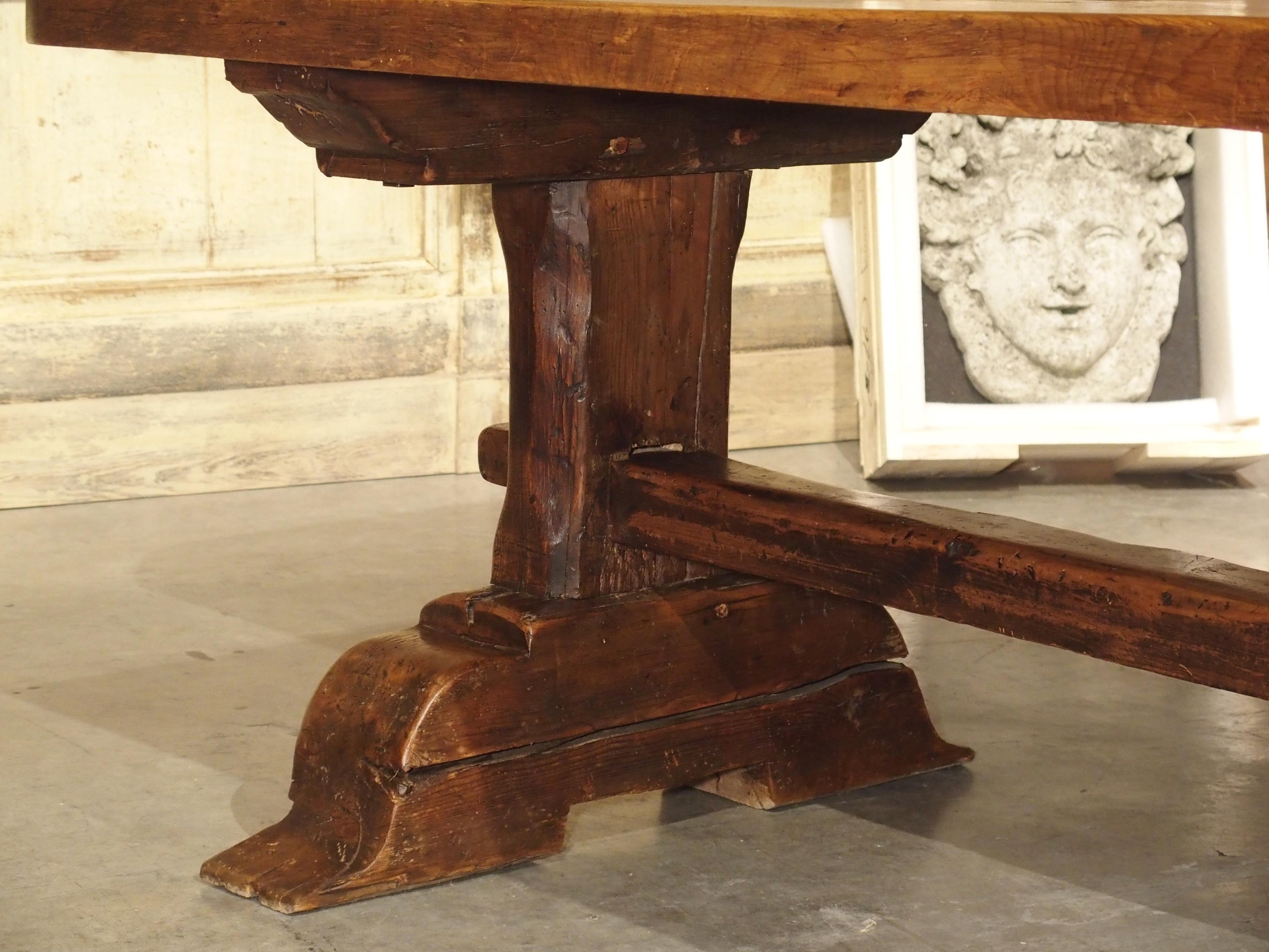18th Century Single Plank Monastery Table from La Savoie, France In Good Condition In Dallas, TX