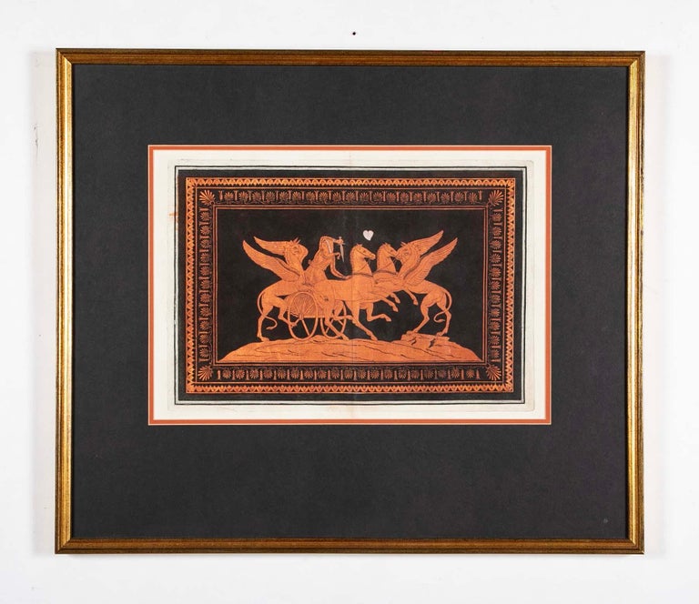 18th Century Sir William Hamilton Framed Greco-Roman Engraving 18th Century Sir William Hamilton Framed Greco-Roman Engraving