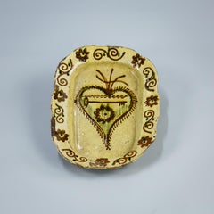 18th Century Slipware Marriage Serving Plate