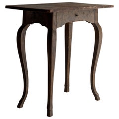 vintage small console table Antique 18th Century Small Console Table in Original Paint with Original Canvas Top