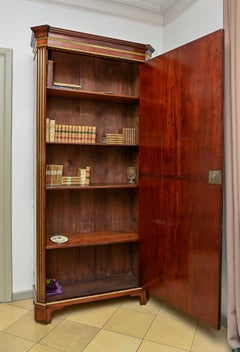 18th Century Small Cupboard  Library Baltic Mahogany Brass 1780