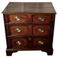 Antique 18th Century Small Elm Country Chest of Drawers