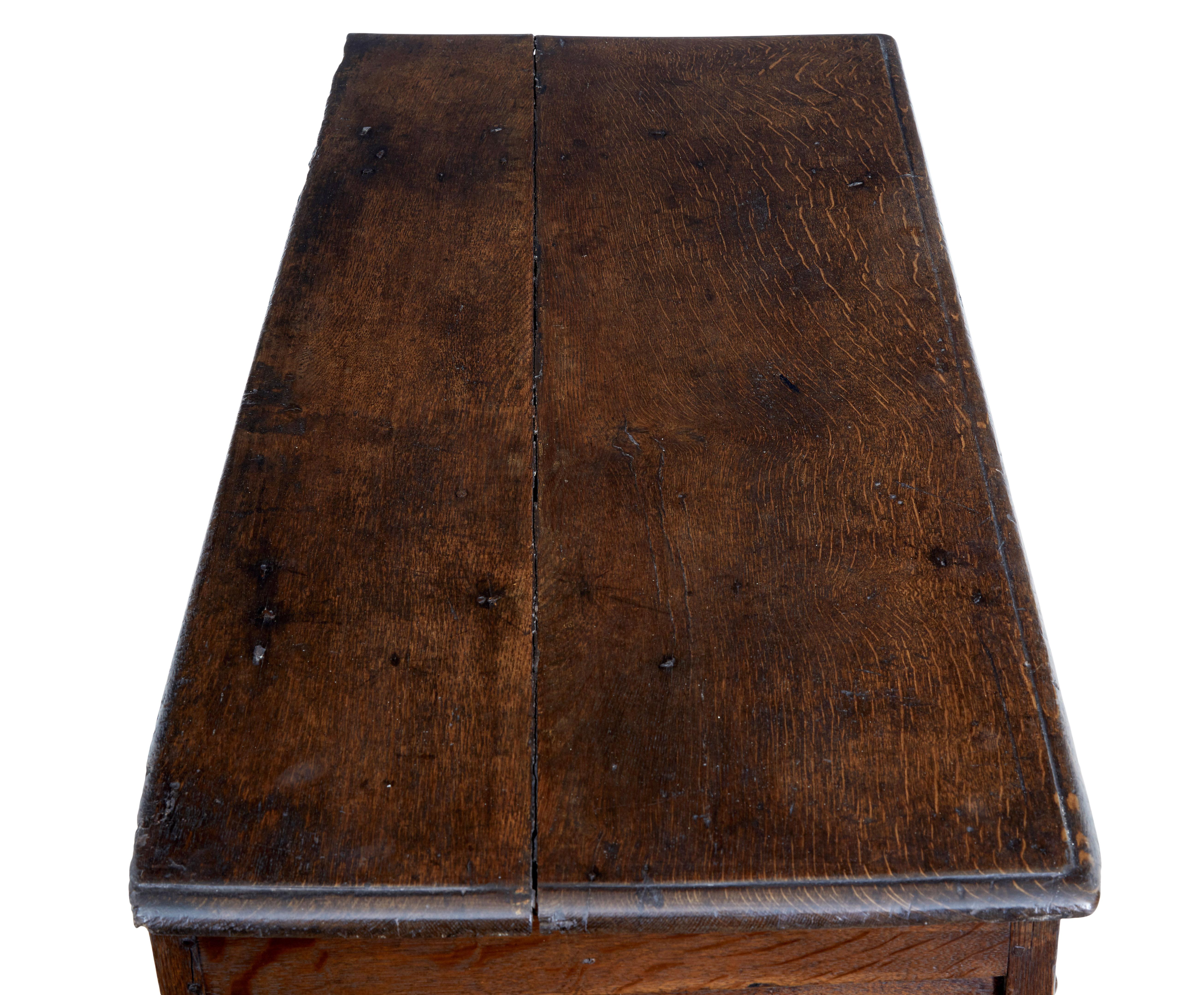 18th Century Small English Oak Coffer 1