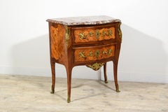 18th century, Small French Veneered and Inlaid Wood Commode