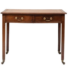 18th Century Small George III Mahogany and Leather Writing Table