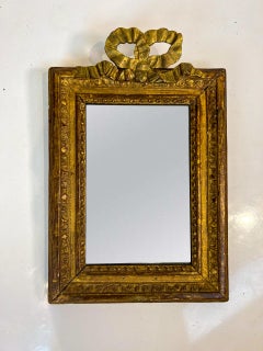 Small Louis XVI Mirror with Wreath/Bow, 18th Century