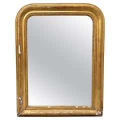 Petit miroir en bois doré de style Louis XVI du XVIIIe siècle