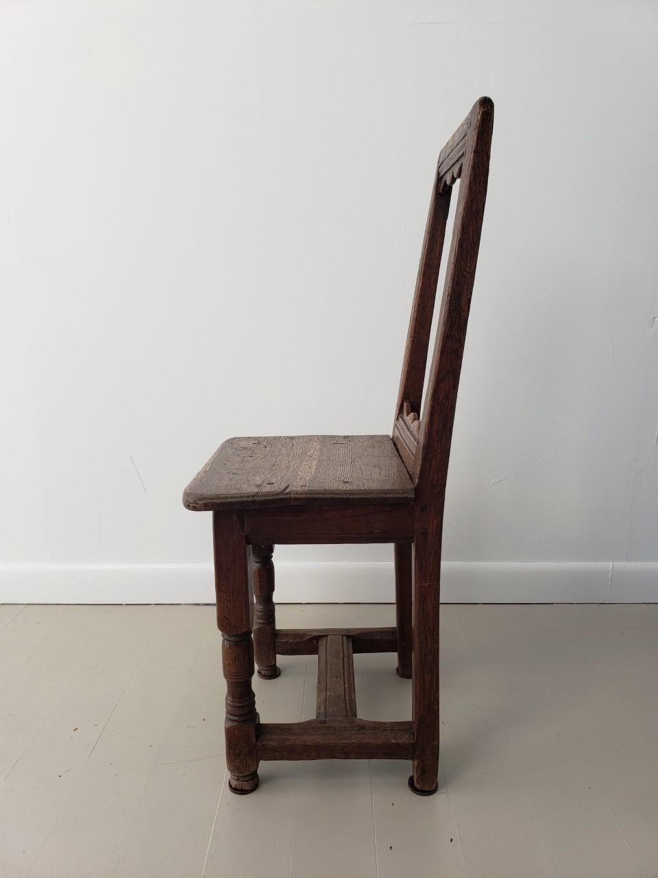 18th Century and Earlier 18th Century Small Swedish Side Chair For Sale